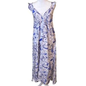 Stitchdrop Cobalt Blue Floral Maxi Dress - Size Small‎ NWT